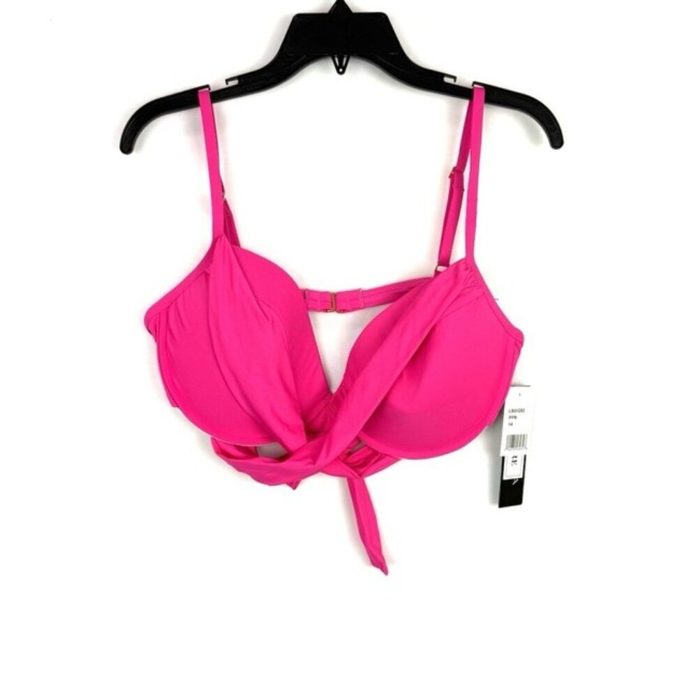 La Blanca Women’s Bright Pink Bikini Top Size 14